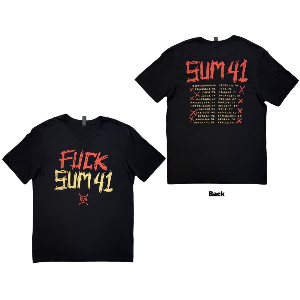 Sum 41 - Tour '24 Pt.2 Fuck Sum 41 Heren Tshirt - Zwart